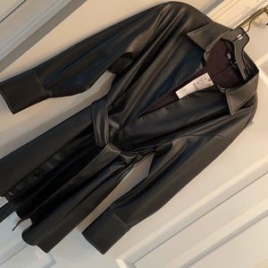 NWT Zara faux leather wrap dress